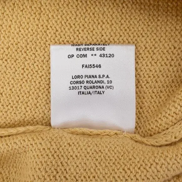 NWOT Loro Piana Mezzocollo Sweater Men's 48 (Medium) Gold - Picture 5 of 12